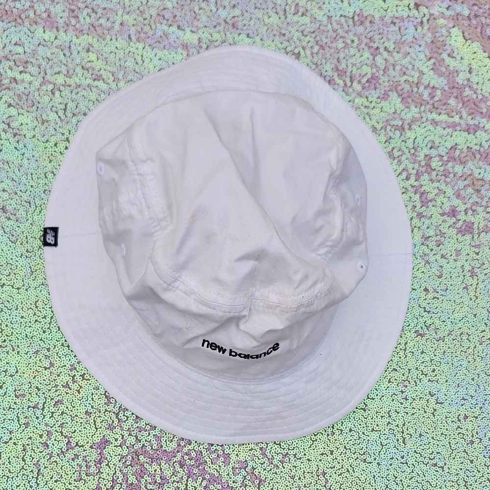 New Balance White Bucket Hat